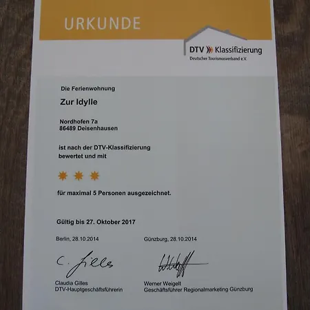 Ferienwohnung Zur Idylle Krumbach (Gunzburg)